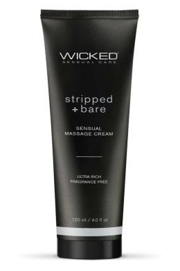 Wicked Sensual Stripped + Bare Krem do Masażu 120ml Bezzapachowy Vegan