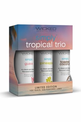 Wicked Simply Tropical Trio Zestaw Lubrykantow Wodnych 3x30ml Smaki