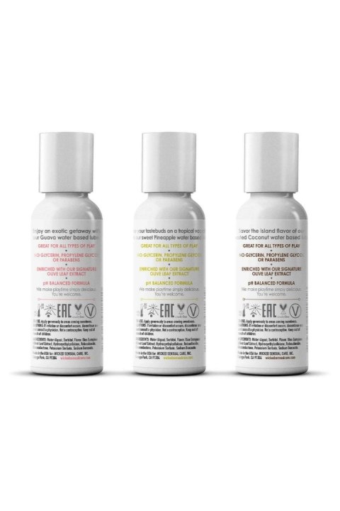 Wicked Simply Tropical Trio Zestaw Lubrykantow Wodnych 3x30ml Smaki