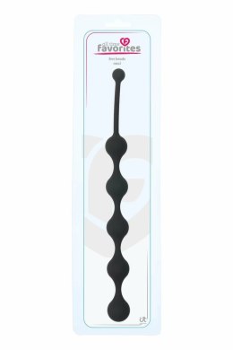 ALL TIME FAVORITES Five Beads Black - silikonowy sznur z 5 kulkami 28,1 cm