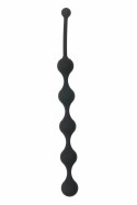 ALL TIME FAVORITES Five Beads Black - silikonowy sznur z 5 kulkami 28,1 cm