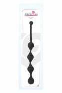 ALL TIME FAVORITES Four Beads Black - silikonowy sznur z 4 kulkami, 23,9 cm