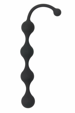 ALL TIME FAVORITES Four Beads Black - silikonowy sznur z 4 kulkami, 23,9 cm