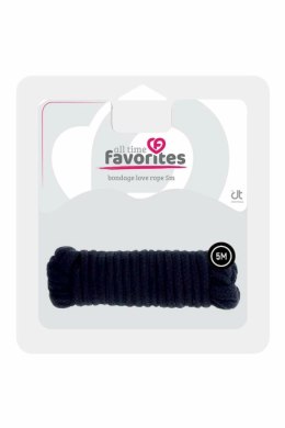 ALL TIME FAVORITES Love Rope 5m czarny - miękki sznur do wiązań
