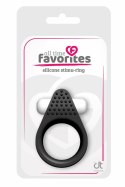ALL TIME FAVORITES Stimu-Ring Black silikonowy pierścień wibrujący IPX5
