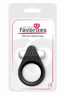 ALL TIME FAVORITES Stimu-Ring Black silikonowy pierścień wibrujący IPX5