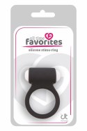 ALL TIME FAVORITES Stimu-Ring silikonowy czarny, wibrujący, IPX5