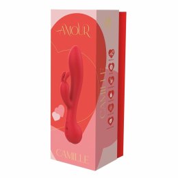 AMOUR Rabbit Vibe Camille silikonowy, 2 silniki, wodoodporny 22 cm