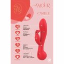 AMOUR Rabbit Vibe Camille silikonowy, 2 silniki, wodoodporny 22 cm