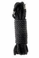 Blaze Deluxe Lina Bondage 5m czarna - miękka lina z metalowymi zakończeniami