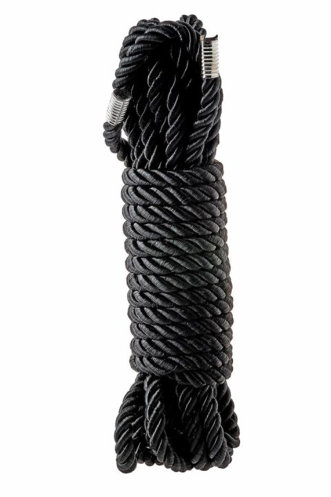 Blaze Deluxe Lina Bondage 5m czarna - miękka lina z metalowymi zakończeniami