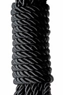 Blaze Deluxe Lina Bondage 5m czarna - miękka lina z metalowymi zakończeniami