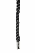 Blaze Deluxe Lina Bondage 5m czarna - miękka lina z metalowymi zakończeniami