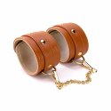 Blaze Elite Ankle Cuffs Cognac - regulowane kajdanki na kostki, wegańska skora