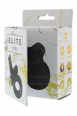 Dream Toys ELITE JOEL pierścień wibrujący z podwojną obręczą czarno-złoty