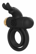 Dream Toys ELITE JOEL pierścień wibrujący z podwojną obręczą czarno-złoty