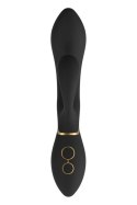 Dream Toys Elite Amelie - czarny masażer duo, elastyczny, 20 cm