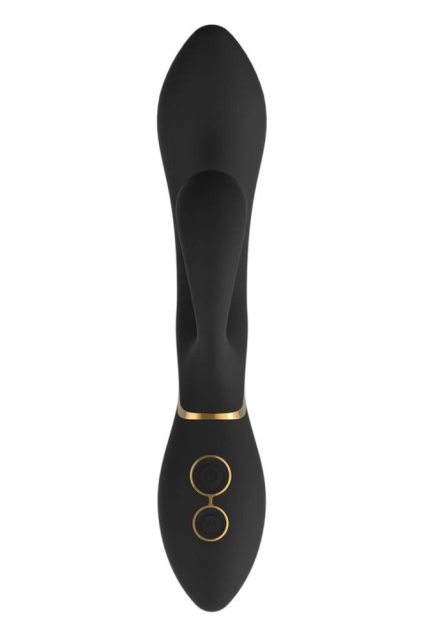 Dream Toys Elite Amelie - czarny masażer duo, elastyczny, 20 cm
