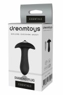ESSENTIALS Diamond Plug z wibracją, pojedyncza prędkość, czarny