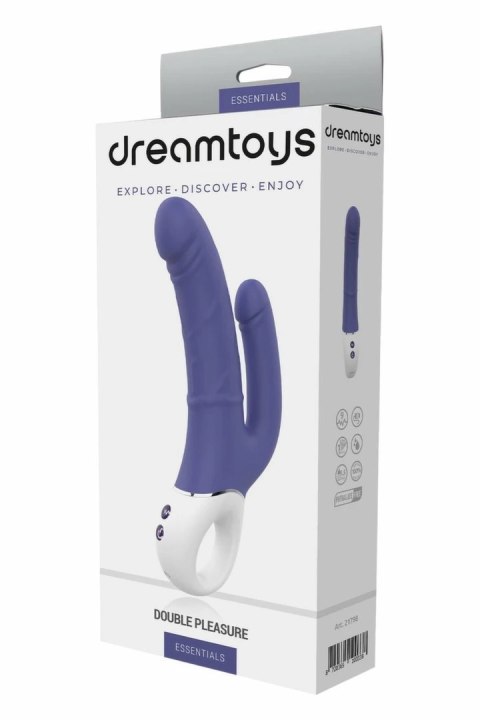 ESSENTIALS Double Pleasure - dwusilnikowy model silikonowy IPX7 23,5 cm
