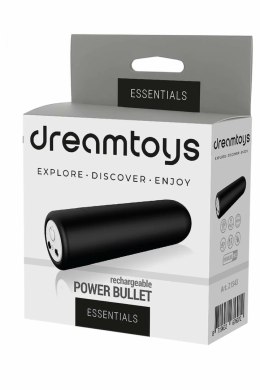 ESSENTIALS Power Bullet Black - mini wibrator punktowy, 9 trybow, USB