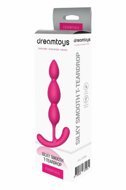 ESSENTIALS Silky Smooth T-Teardrop silikonowy korek z uchwytem T, 14 cm