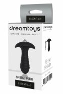 ESSENTIALS Spiral Plug z wibracją, 1 tryb, wodoodporny, czarny