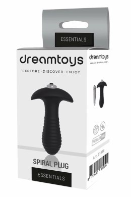 ESSENTIALS Spiral Plug z wibracją, 1 tryb, wodoodporny, czarny