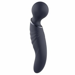 GLAM Dual Wand Vibe - dwustronny masażer silikonowy, wodoodporny