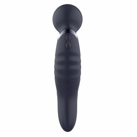 GLAM Dual Wand Vibe - dwustronny masażer silikonowy, wodoodporny