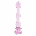 GLAZE GLASS Rosebud Beaded - szklany model z koralikami, 20 cm