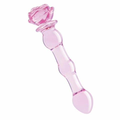 GLAZE GLASS Rosebud Beaded - szklany model z koralikami, 20 cm