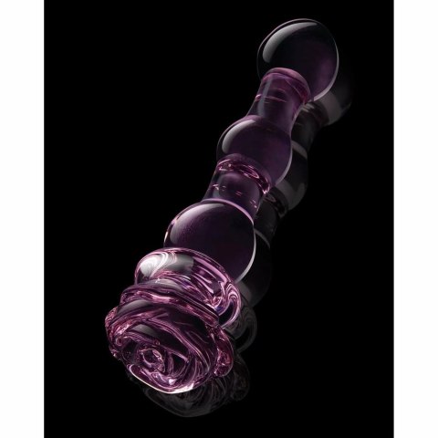 GLAZE GLASS Rosebud Beaded - szklany model z koralikami, 20 cm