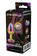 GLEAMING LOVE Multicolour Plug Medium z kryształem, aluminium 8,3 cm