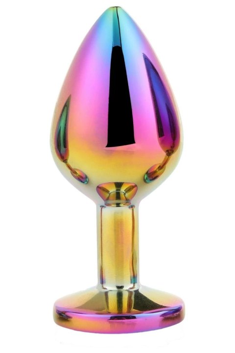 GLEAMING LOVE Multicolour Plug Medium z kryształem, aluminium 8,3 cm
