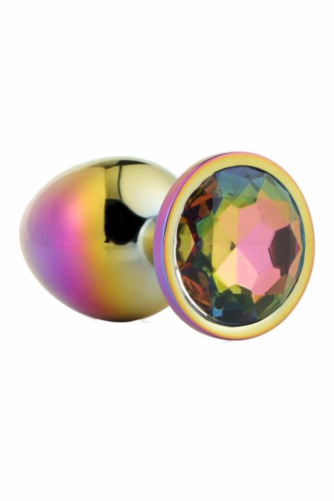 GLEAMING LOVE Multicolour Plug Medium z kryształem, aluminium 8,3 cm
