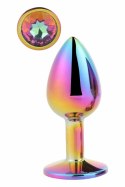 GLEAMING LOVE Multicolour Plug Small z kryształkiem, aluminium 7,1 cm