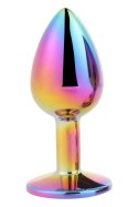 GLEAMING LOVE Multicolour Plug Small z kryształkiem, aluminium 7,1 cm