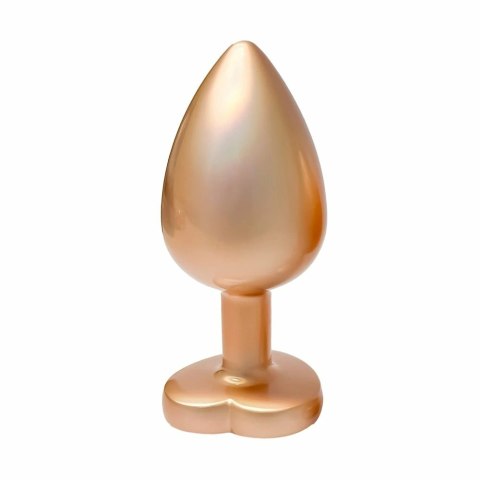 GLEAMING LOVE Pearl Gold Plug Large z kryształem, aluminium, 9,5 cm
