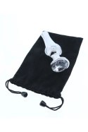 GLEAMING LOVE Pleasure Set Silver - Zestaw 3 stożkowych wtyczek aluminiowych z kryształkami