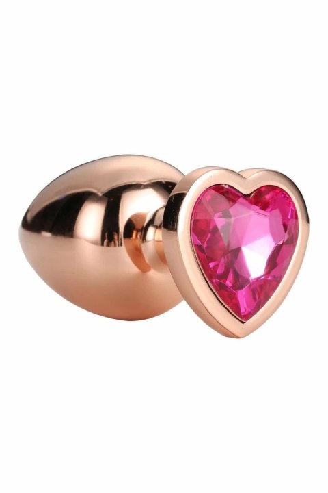 GLEAMING LOVE Rose Gold Plug Large z kryształem, aluminium 9,5 cm