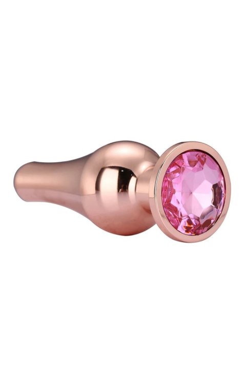 GLEAMING LOVE Rose Gold Plug M z kryształem, aluminium, 11 cm