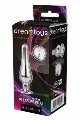 GLEAMING LOVE Silver Plug M z kryształem, aluminiowy, 11 cm