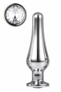 GLEAMING LOVE Silver Plug M z kryształem, aluminiowy, 11 cm