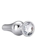 GLEAMING LOVE Silver Plug M z kryształem, aluminiowy, 11 cm