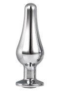 GLEAMING LOVE Silver Plug S z kryształem, aluminium, 9 cm