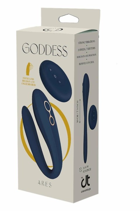 GODDESS COLLECTION ARES - elastyczny model z pilotem, 2 silniki, fioletowy