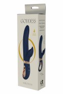 GODDESS COLLECTION ATROPOS - podwojny masażer z funkcją podgrzewania, granatowy