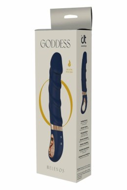GODDESS COLLECTION BELENOS - masażer z podgrzewaniem, granatowy, 23 cm