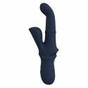 GODDESS IRIS Duo Vibrator granatowy z ruchomymi kulkami i funkcją kołysania
